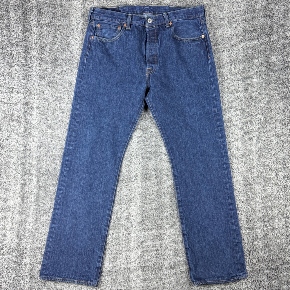 Levi's Men's Straight Jeans in Dark Blue Denim